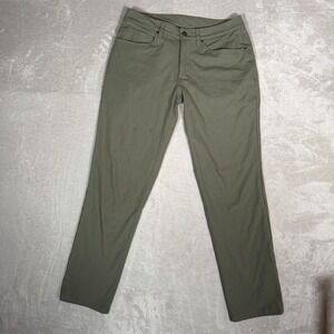 Lululemon ABC Pant Mens 30 Olive Green Warpstreme Slim Fit 5-Pocket Tech Utility